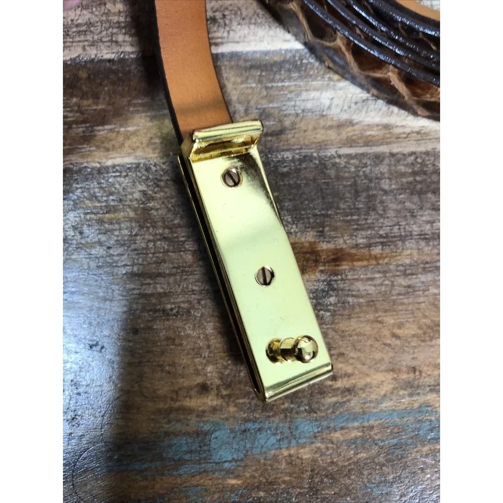 Leighelena‎ Genuine Python Women's Belt USA Brown Double Wrap 67 in Velvet Bag